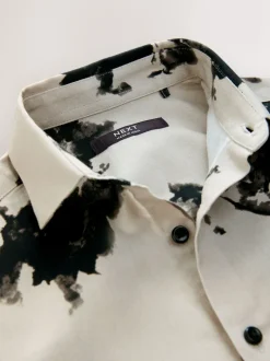 Ecru Floral - Chemise imprimée Manches courtes (3-16ans)