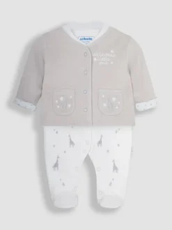 Ensemble 2 pièces dors-bien et veste JoJo Maman Bébé Welcome Little One