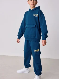 Ensemble Baker by Ted Baker Sweat-shirt à capuche et Survêtement Bleu oversize