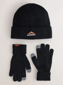 Ensemble bonnet et gants Superdry