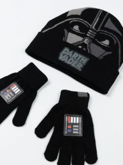 Ensemble bonnet et gants Vanilla Underground Star Wars noir garçon