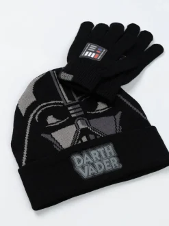 Ensemble bonnet et gants Vanilla Underground Star Wars noir garçon