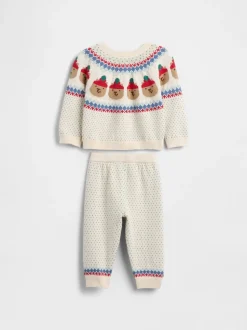 Ensemble Gap Bear Fair Isle Pattern Jumper (0-24mois)