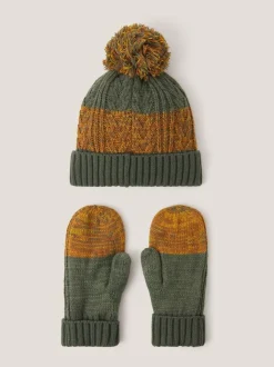 Ensemble Monsoon Adventure Bobble Hat & Moufles