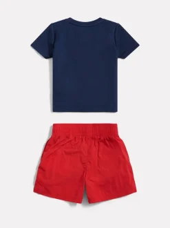 Ensemble New Balance T-shirt Athletic et short en nylon contrastant