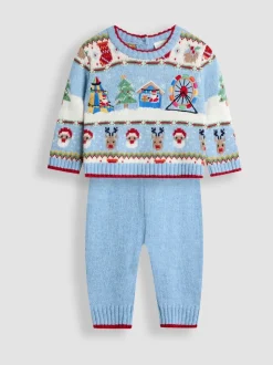 Ensemble 2pièces Pull et Leggings JoJo Maman Bébé Noël Fair Isle