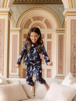 Ensemble pyjama long Chelsea Peers en coton Mystic Moon imprimé enfant