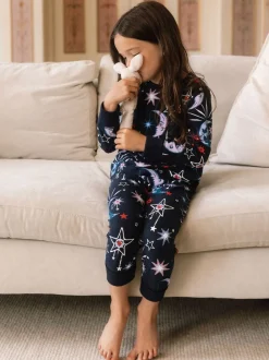 Ensemble pyjama long Chelsea Peers en coton Mystic Moon imprimé enfant
