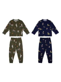 Ensemble Pyjamas Chelsea Peers Kids Two Pack Country Hound Rugby Dogs Imprimé Long