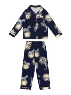 Ensemble Pyjamas long Chelsea Peers Sunburst Imprimé Zèbre Enfant