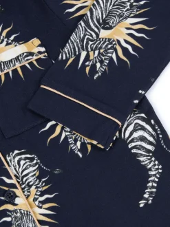 Ensemble Pyjamas long Chelsea Peers Sunburst Imprimé Zèbre Enfant