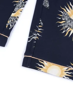 Ensemble Pyjamas long Chelsea Peers Sunburst Imprimé Zèbre Enfant