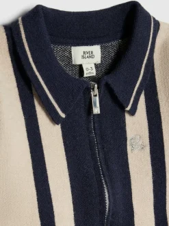 Ensemble River Island en maille zippée color block