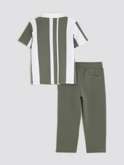Ensemble River Island jogging polo à rayures Garçons
