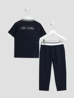 Ensemble River Island polo texturé et jogging Garçons