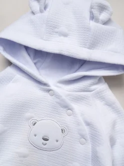 Ensemble Rock-A-Bye Baby Boutique blanc matelassé, veste et pantalons pour bébé