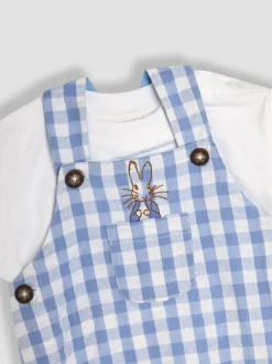 Ensemble salopette et body JoJo Maman Bébé 2pièces Peter Rabbit™ vichy