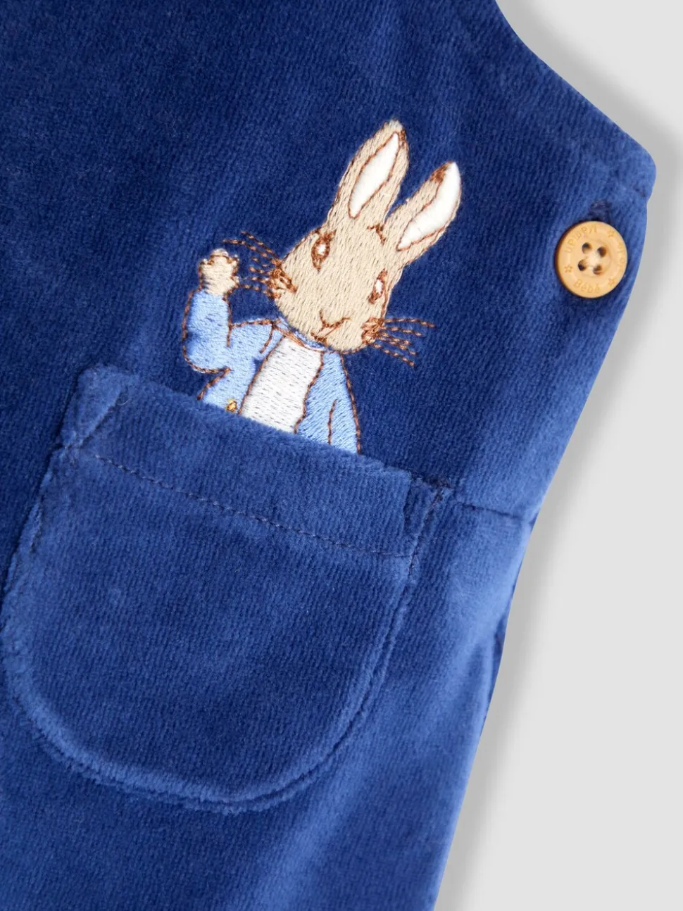Ensemble salopette JoJo Maman Bébé Peter Rabbit™ en velours