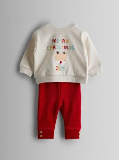 Ensemble Sweat-shirt et Leggings de Noël JoJo Maman Bébé