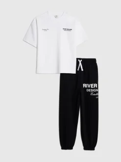 Ensemble t-shirt et jogging River Island River De marque