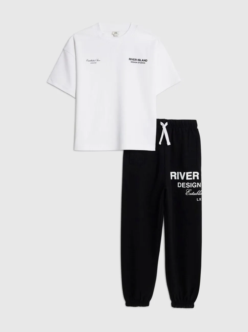 Ensemble t-shirt et jogging River Island River De marque