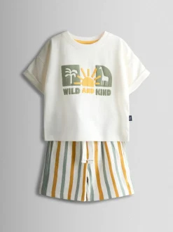 Ensemble t-shirt et short JoJo Maman Bébé imprimé