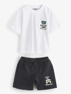 Ensemble t-shirt et short à logo Moschino