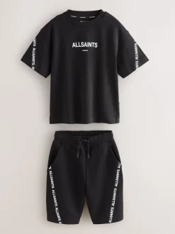 Ensemble t-shirt et short en molleton smALLSAINTS avec bande à logo