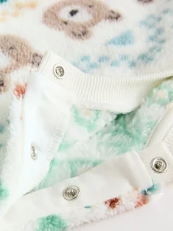 Fairisle ours vert - Ensemble Bébé haut en polaire et Survêtement (0mois-2ans)