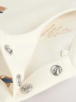 Fauve à motif ours marron - Ensemble salopette et body en velours côtelé (0mois-2ans)