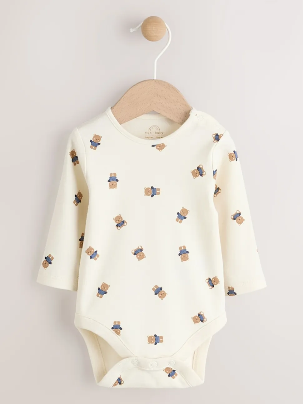 Fauve à motif ours marron - Ensemble salopette et body en velours côtelé (0mois-2ans)