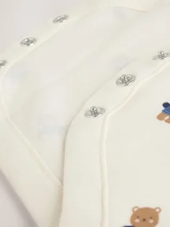 Fauve à motif ours marron - Ensemble salopette et body en velours côtelé (0mois-2ans)