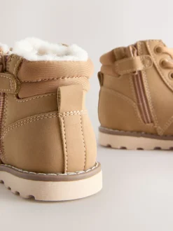 Fauve à motif ours marron - Bottes lacets