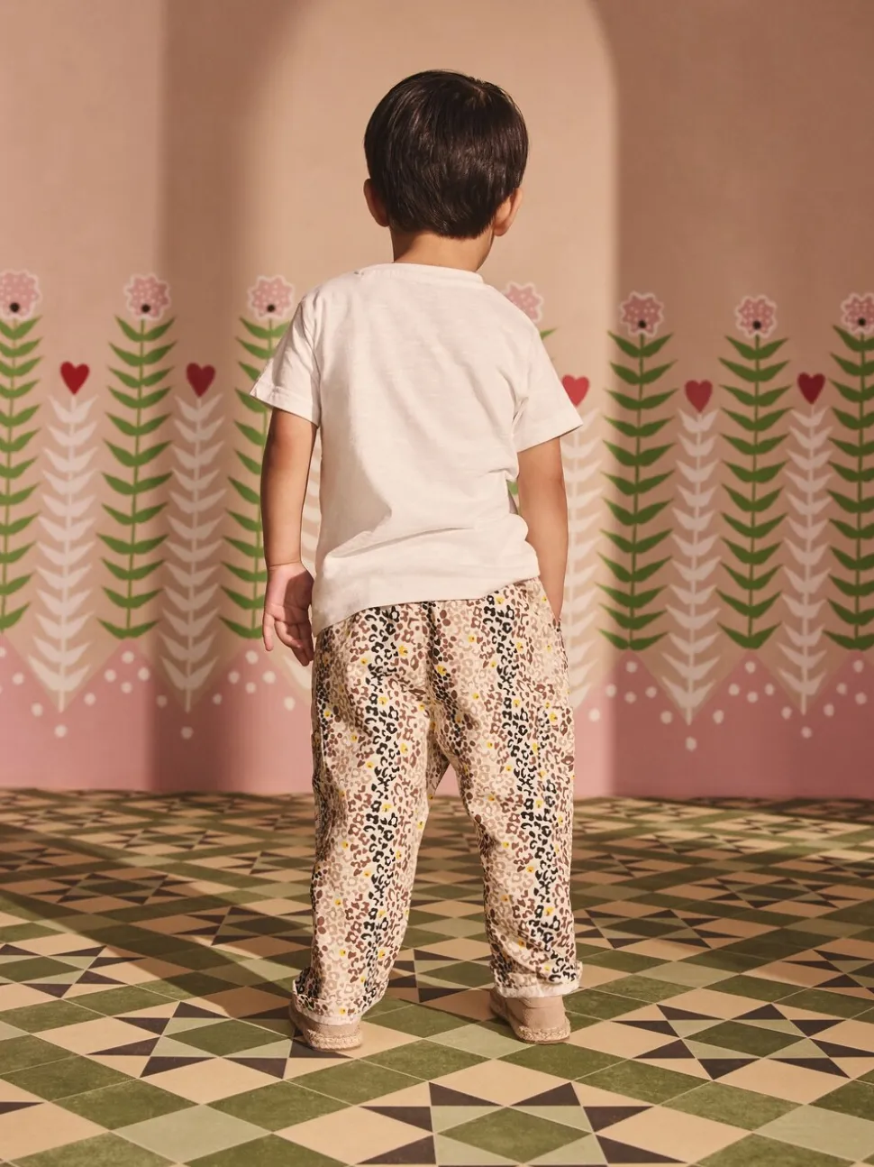 Fauve Marron Leopard Imprimé - Pantalon Cath Kidston 100% coton (3mois-7ans)