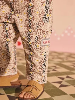 Fauve Marron Leopard Imprimé - Pantalon Cath Kidston 100% coton (3mois-7ans)