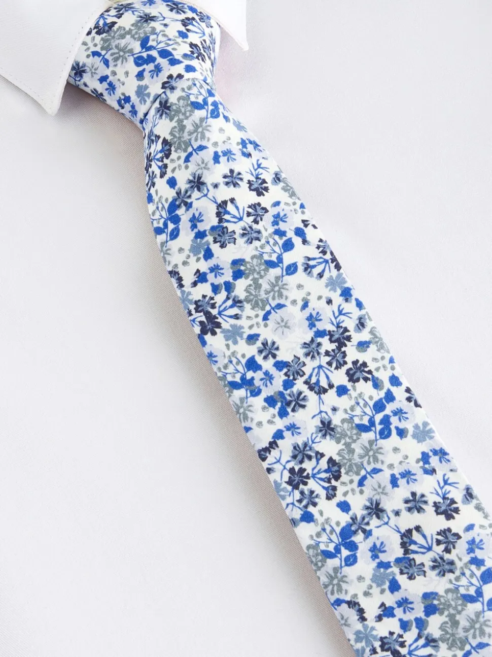 Floral bleu - Cravate (3-16 ans)