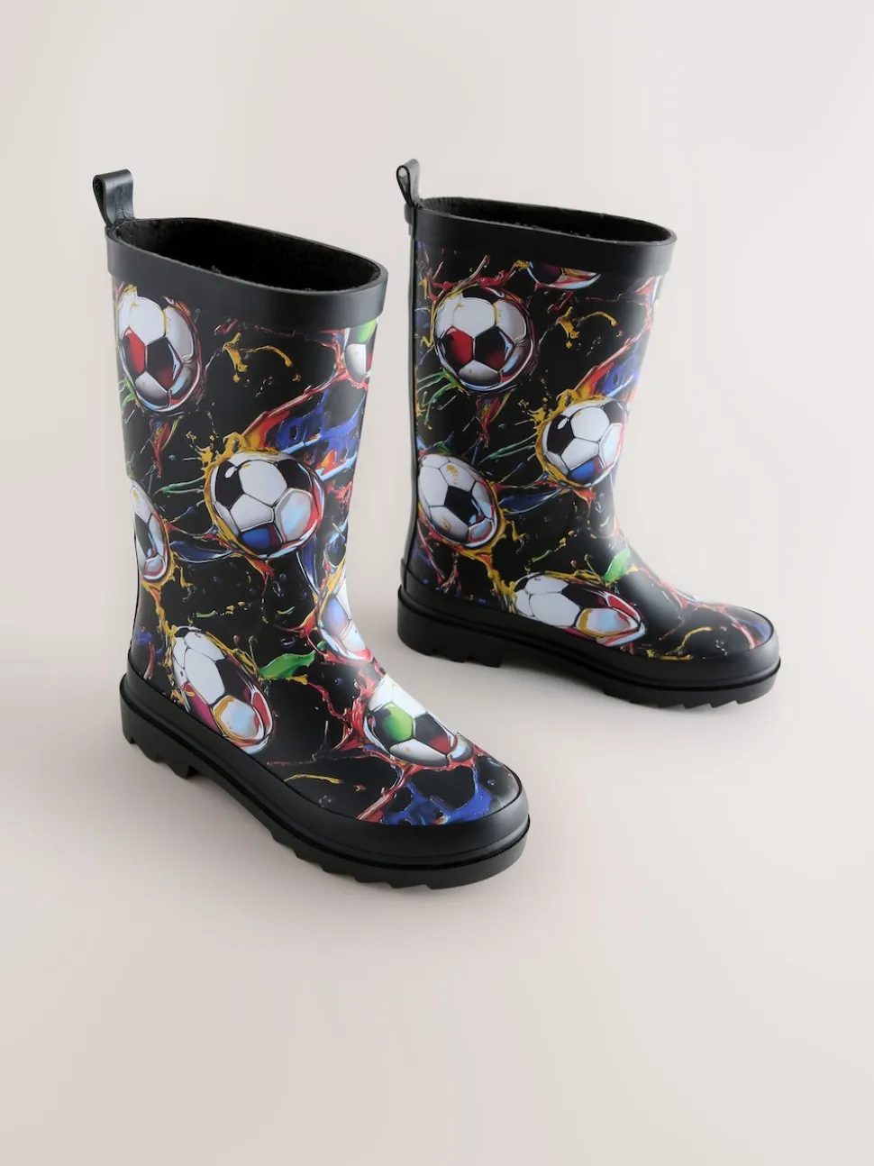 Football multicolore - Bottes en caoutchouc