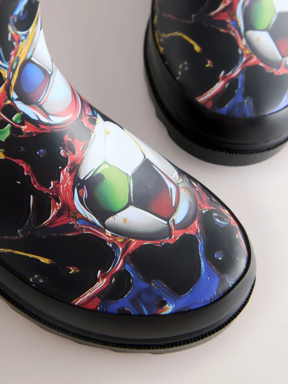 Football multicolore - Bottes en caoutchouc