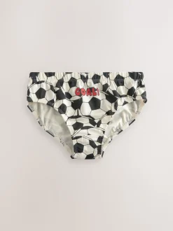 Football rouge/bleu - 100% Coton Imprimé Caleçons 5 Pack (1.5-10ans)