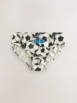 Football rouge/bleu - 100% Coton Imprimé Caleçons 5 Pack (1.5-10ans)