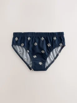 Football rouge/bleu - 100% Coton Imprimé Caleçons 5 Pack (1.5-10ans)