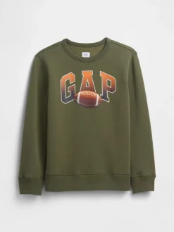 Football vert kaki - Sweat Gap logo (4-13 ans)