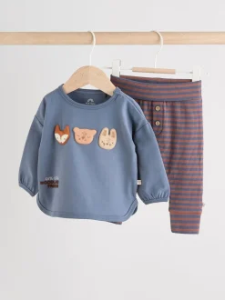 Forêt de Bleu - Ensemble haut et legging bébé 2 pièces (0mois-3ans)