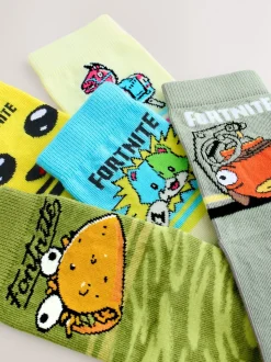 Fortnite - Lot 5 paires de chaussettes Character riches en coton