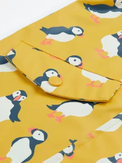 Frugi imperméable imprimé Buster jaune