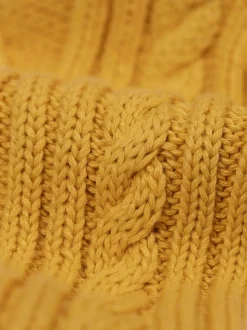 Frugi pull en maille Caleb jaune à motif personnage