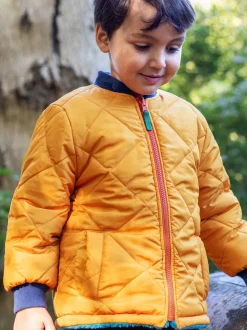 Frugi Veste matelassée réversible jaune Robin