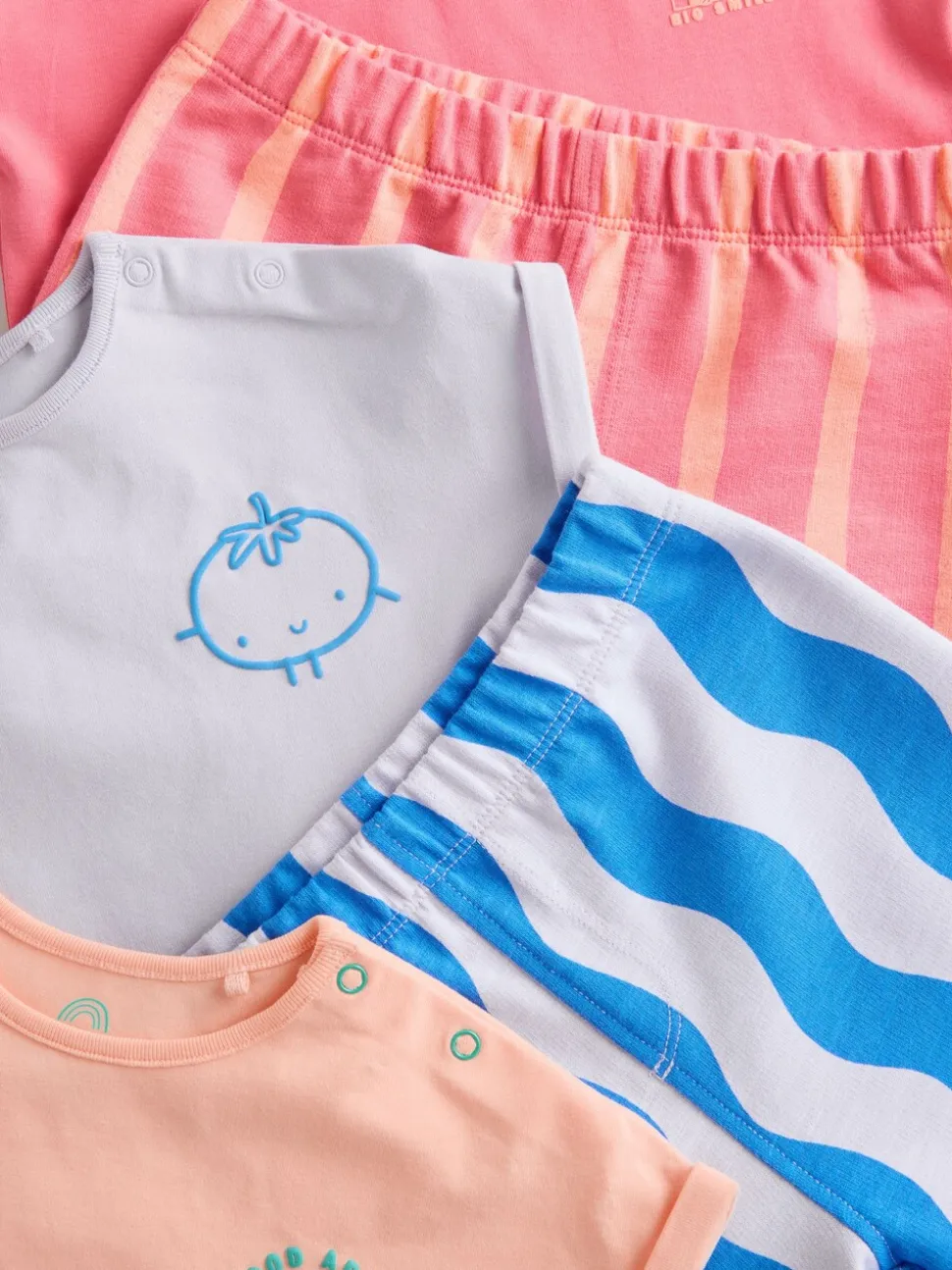 Fruits colorés - Ensemble Hauts et short bébé 6 Pièces (0mois-2ans)
