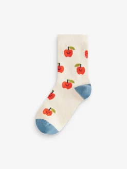 Fruits et légumes Imprimé - Lot 5 paires de chaussettes Character riches en coton