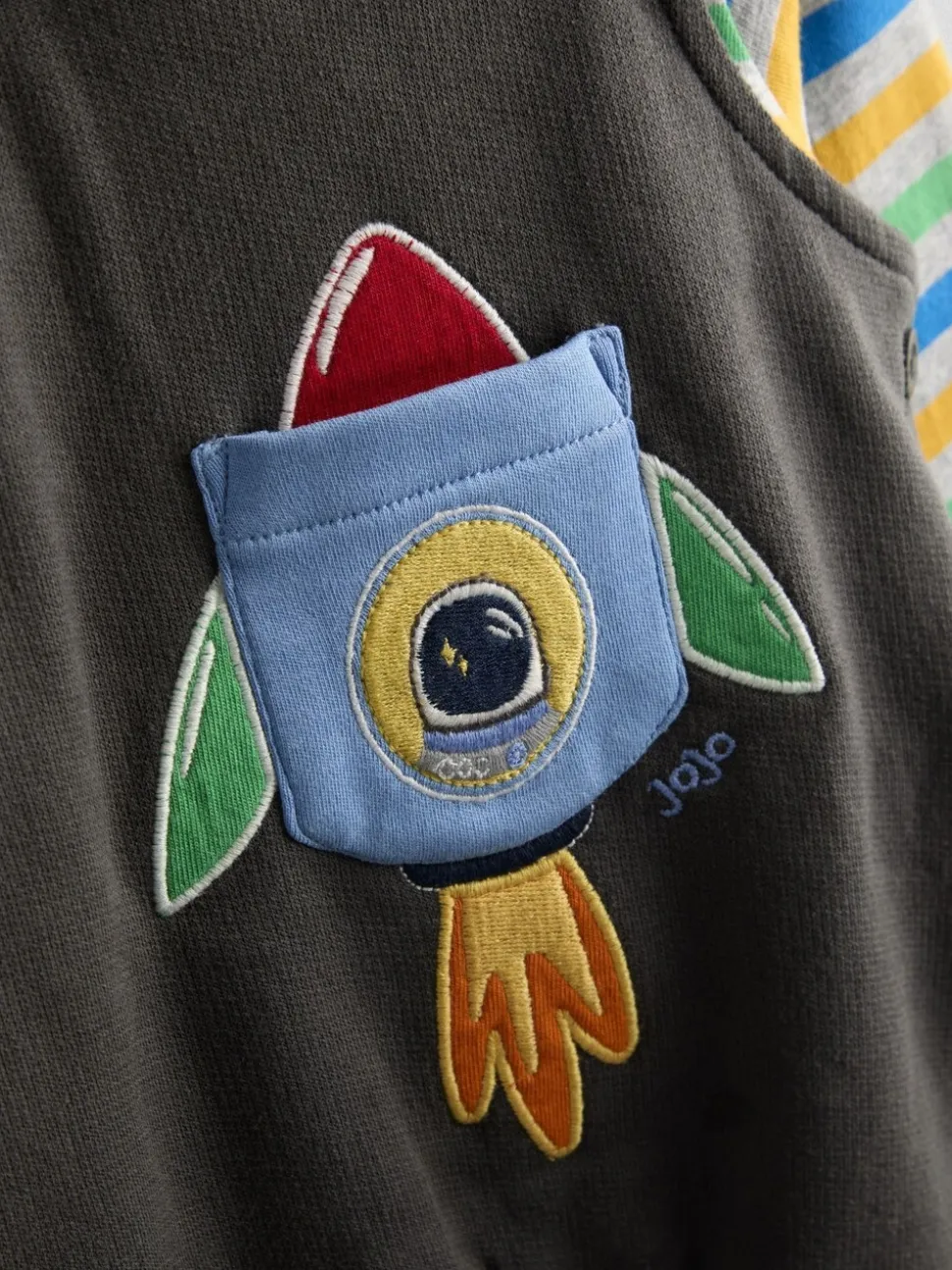 Fusée Gris anthracite - JoJo Maman Bébé 2-ensemble salopette et haut